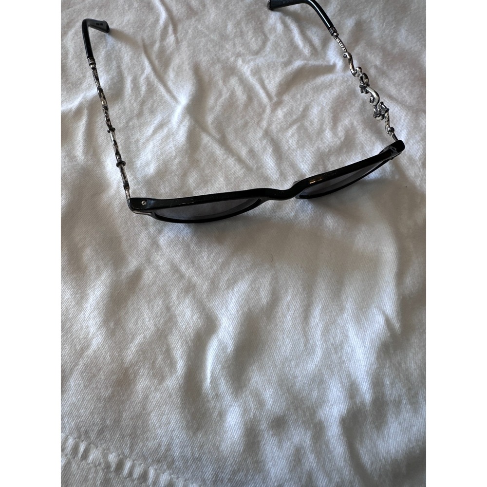 Womens Sunglasses 5" Black Silver Ornate Floral Metal Filigree Goth 90